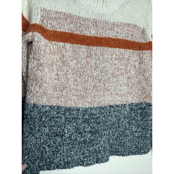 Lou & Grey For Loft Women’s Color Block Sweater Size Medium Chunky Pullover - Picture 2 of 5